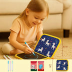 Kids Drawing Book Wipe-Clean Marker & Crayon Compatible