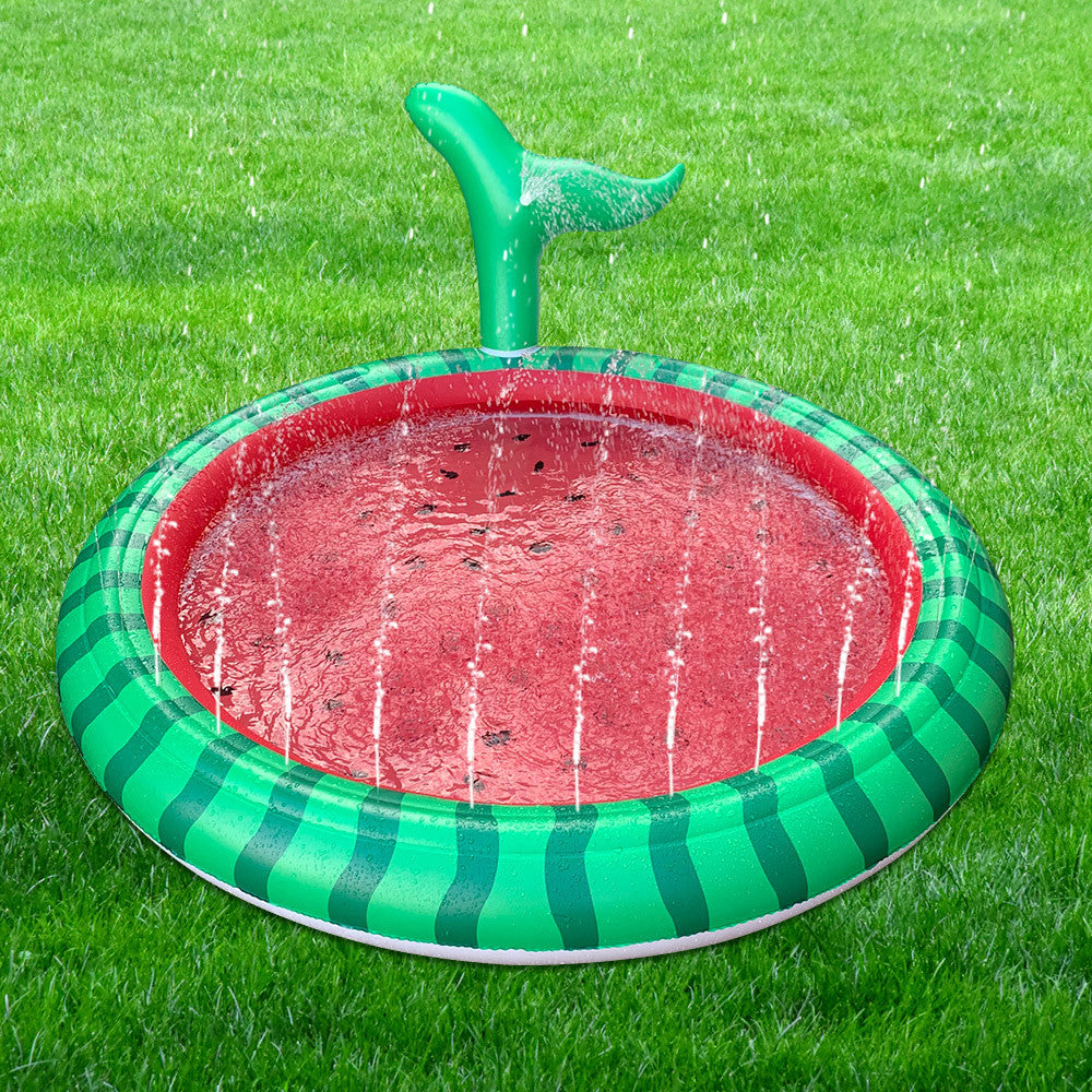 Kids Inflatable Pool PVC Watermelon Design Integrated Spray