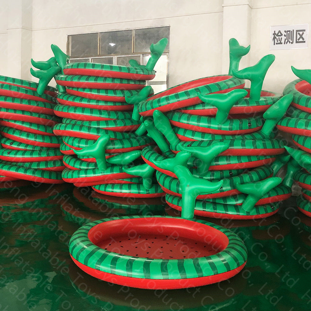 Kids Inflatable Pool PVC Watermelon Design Integrated Spray
