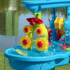Kids Water Table Multi-Tier Waterfall Includes Stool & Toys