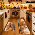 Kitchen Runner Mat Autumn Pumpkin & Leaf Non-Slip Backing