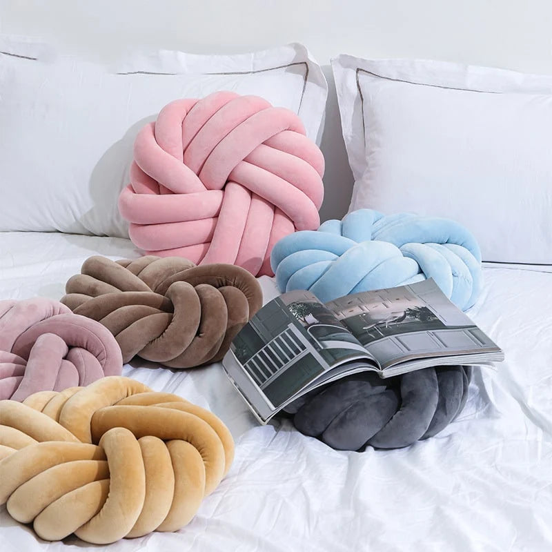 Knot Pillow Plush Velvet Cover & Polyester Fill