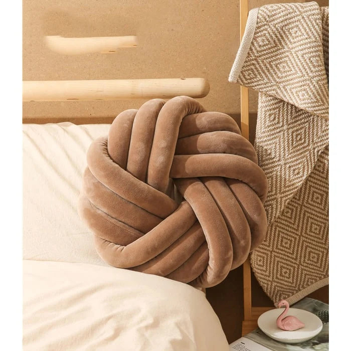 Knot Pillow Plush Velvet Cover & Polyester Fill