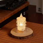 LED Candle Real Wax & Crystal Finish