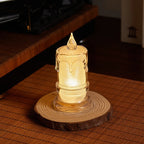LED Candle Real Wax & Crystal Finish
