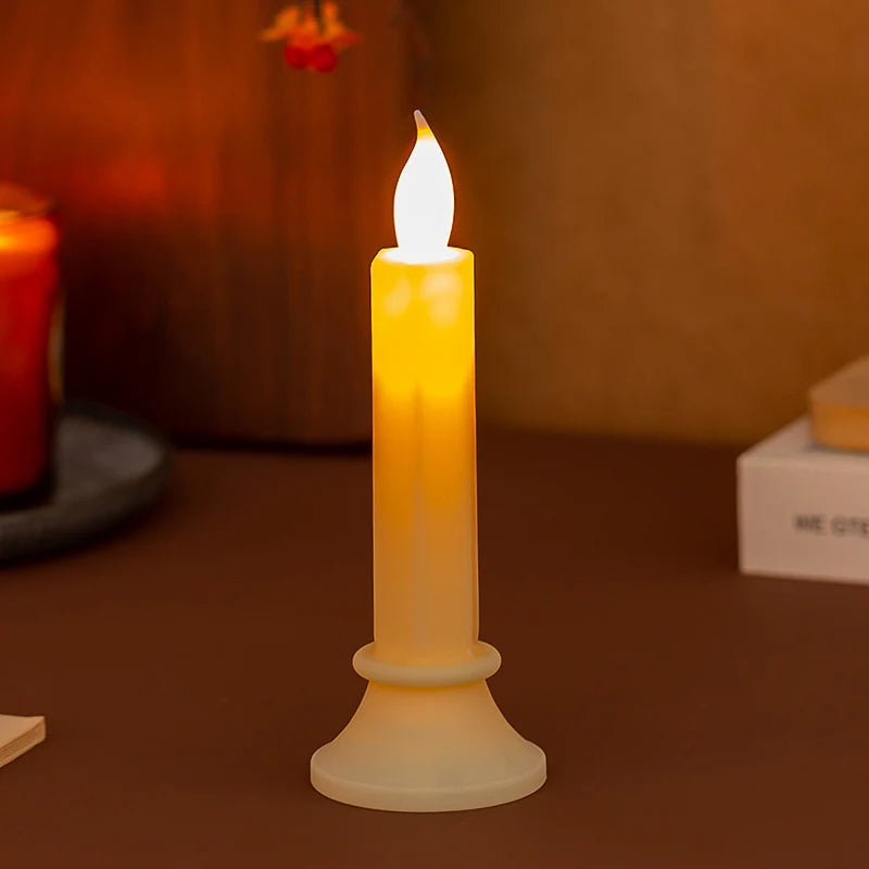 LED Decorative Candle Realistic Flicker Fire-Resistant & Battery-Free