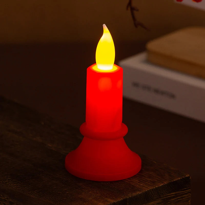 LED Decorative Candle Realistic Flicker Fire-Resistant & Battery-Free