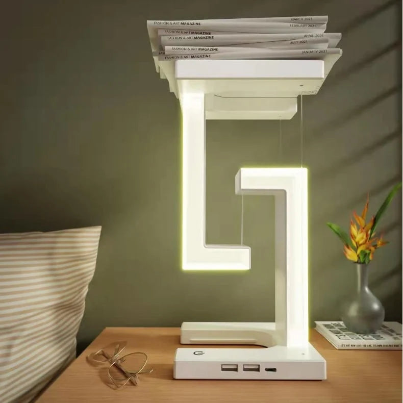 LED Desk Lamp Foldable Wireless Charging & USB Ports