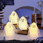 LED Ghost Decoration Mesh Design Gentle LED Light