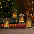 LED Lantern Snowman Scene Soft Warm Glow
