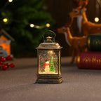 LED Lantern Snowman Scene Soft Warm Glow