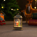 LED Lantern Snowman Scene Soft Warm Glow