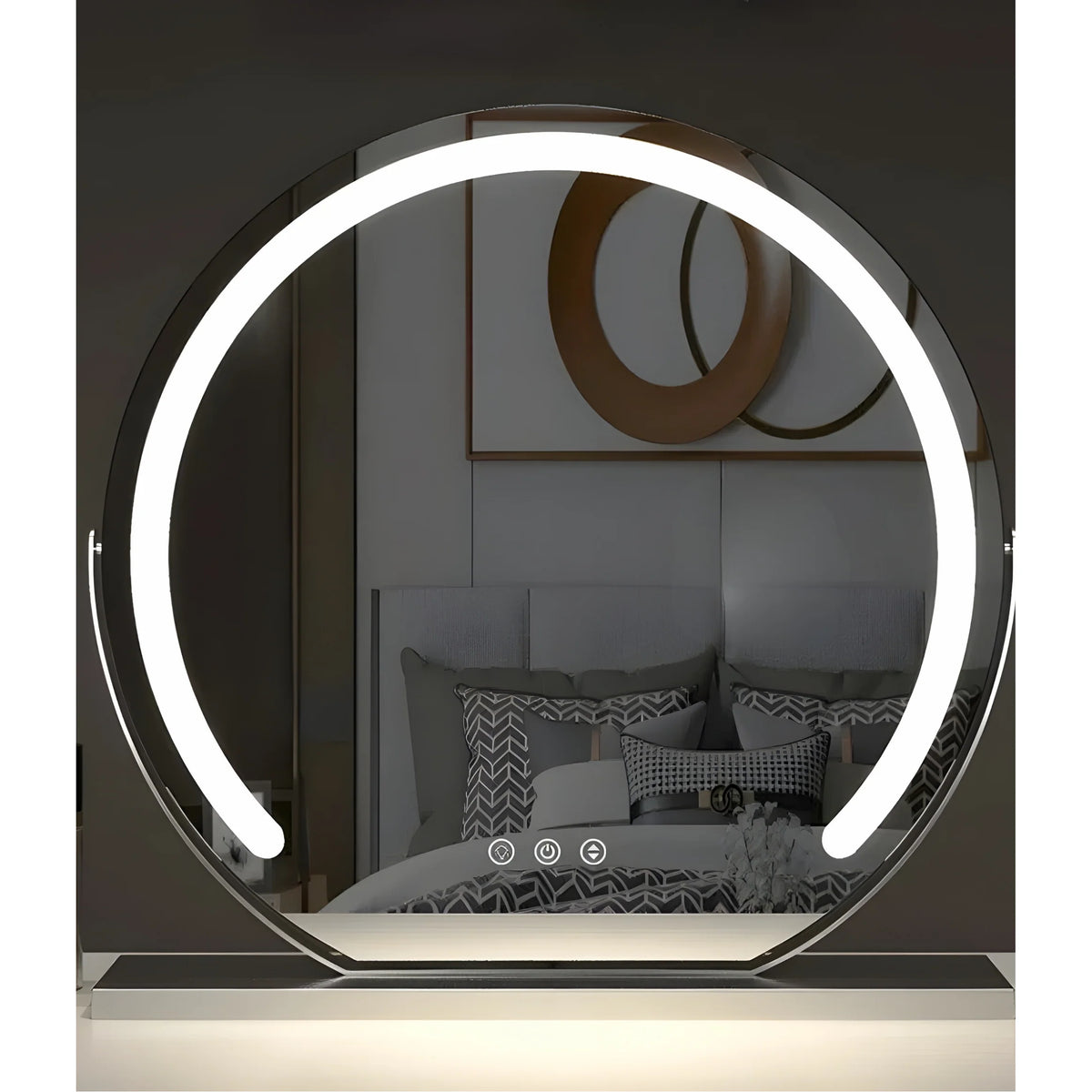 LED Makeup Mirror Dimmable 3 Color Modes Touch Control