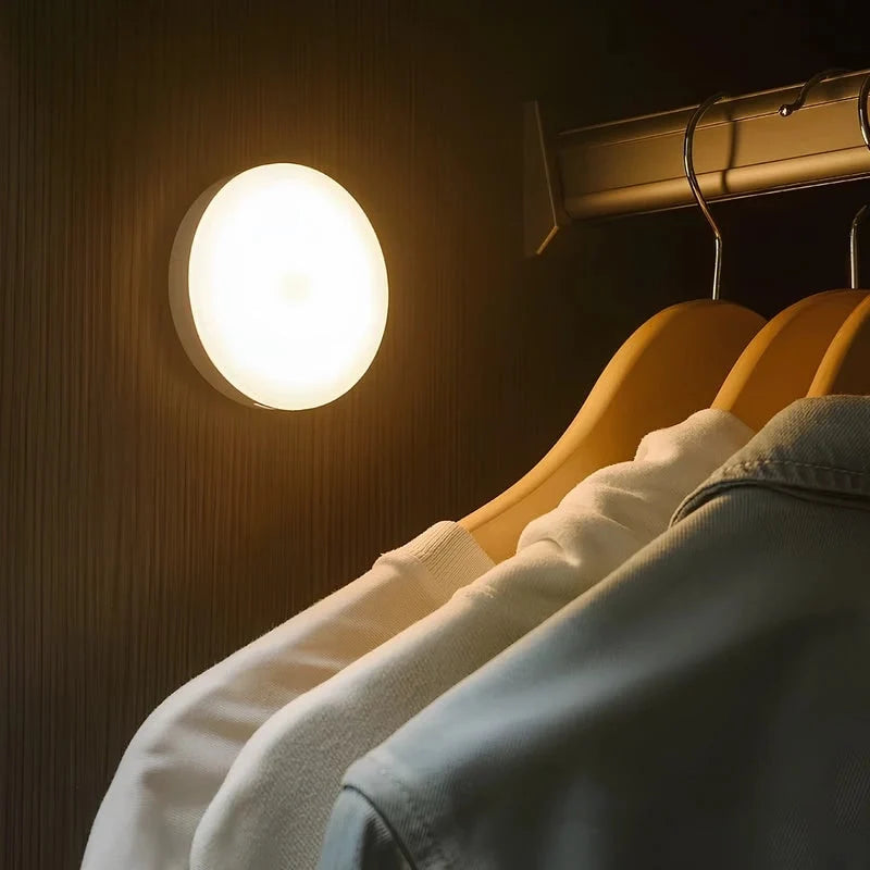 LED Motion Sensor Light USB Rechargeable & Battery Magnetic Mount