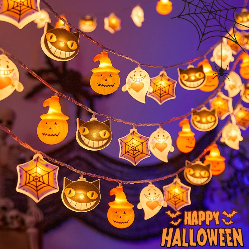 LED String Lights 20 Warm Glow Tulle Ghosts