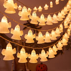 LED String Lights 20 Warm Glow Tulle Ghosts