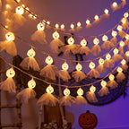 LED String Lights 20 Warm Glow Tulle Ghosts