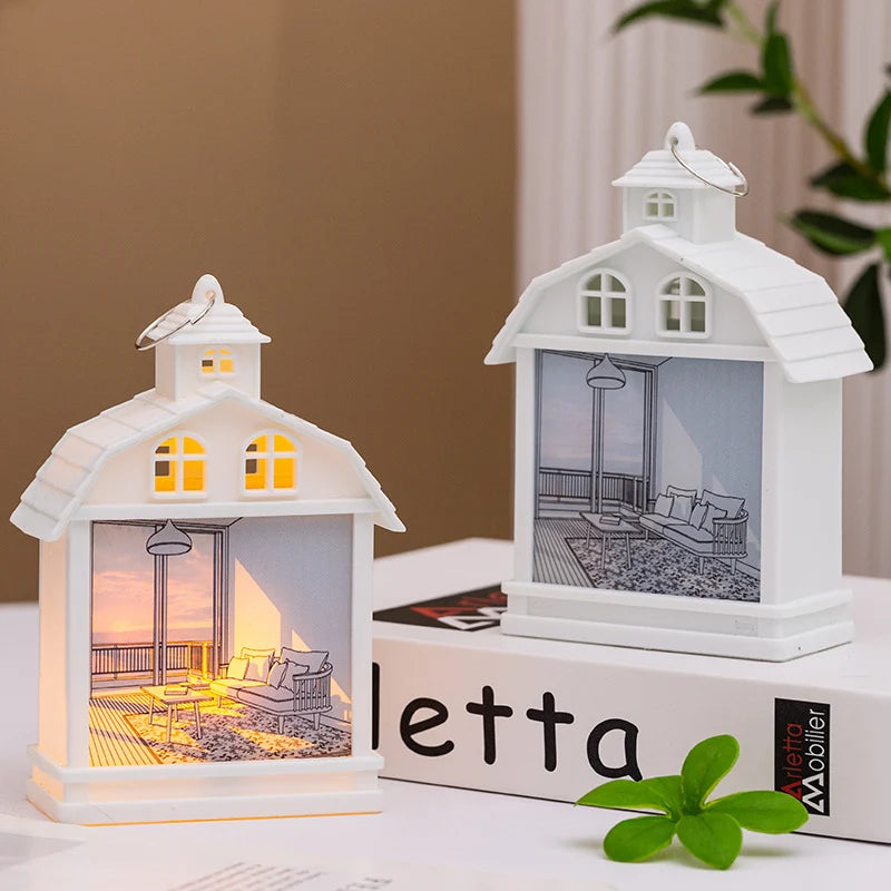 Lantern House-Shaped Built-In LED Energy-Saving