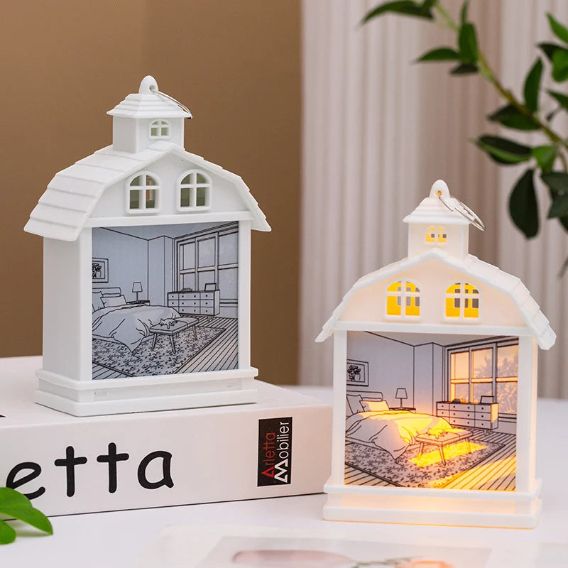 Lantern House-Shaped Built-In LED Energy-Saving