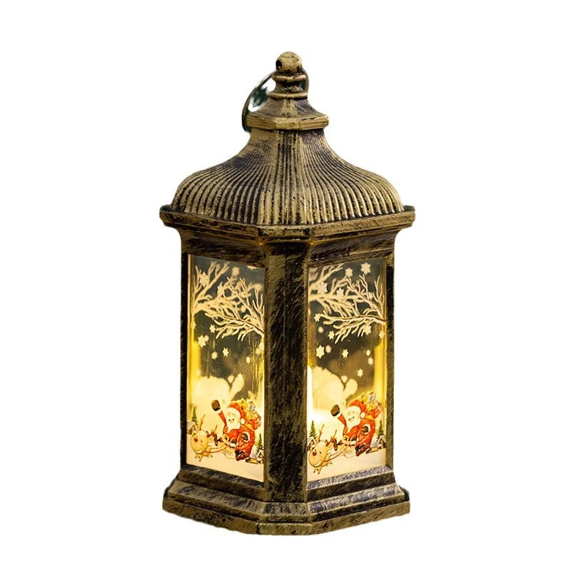 Lantern Nostalgic Christmas Scene Hanging & Tabletop
