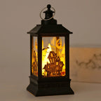 Lantern Spooky Cutout Scene LED Metal & Glass