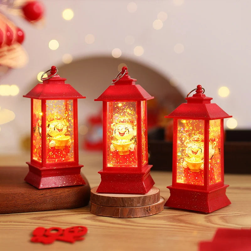 Lantern Sturdy Plastic Integrated LED Festive Motif