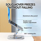 Laptop Stand Foldable Aluminum Adjustable Height 360° Rotating Base