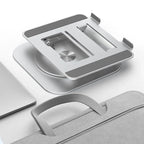 Laptop Stand Foldable Aluminum Adjustable Height 360° Rotating Base