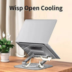 Laptop Stand Foldable Aluminum Adjustable Height 360° Rotating Base