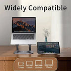Laptop Stand Foldable Aluminum Adjustable Height 360° Rotating Base