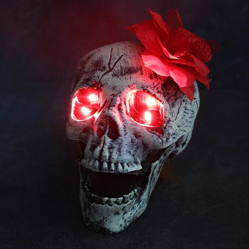 Lawn Stakes LED Skull Lights Battery-Operated
