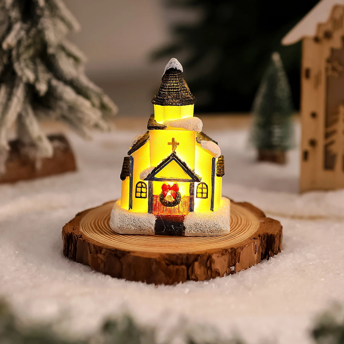 Lighted Christmas House Handcrafted Warm LED Weatherproof