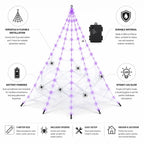 Lighted Spider Web 5m Battery-Operated Indoor & Outdoor
