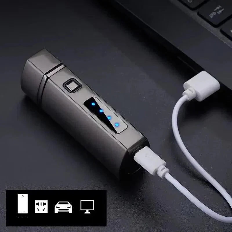 Lighter USB Rechargeable Windproof Full Metal