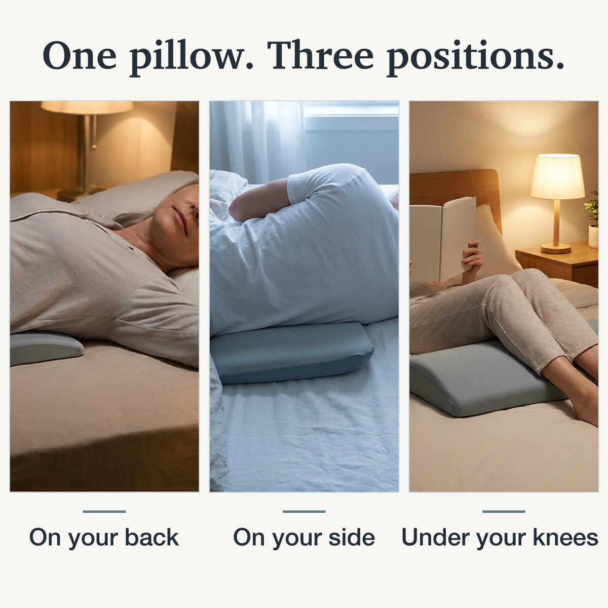 Lumbar Support Pillow Memory Foam Tapered Edge