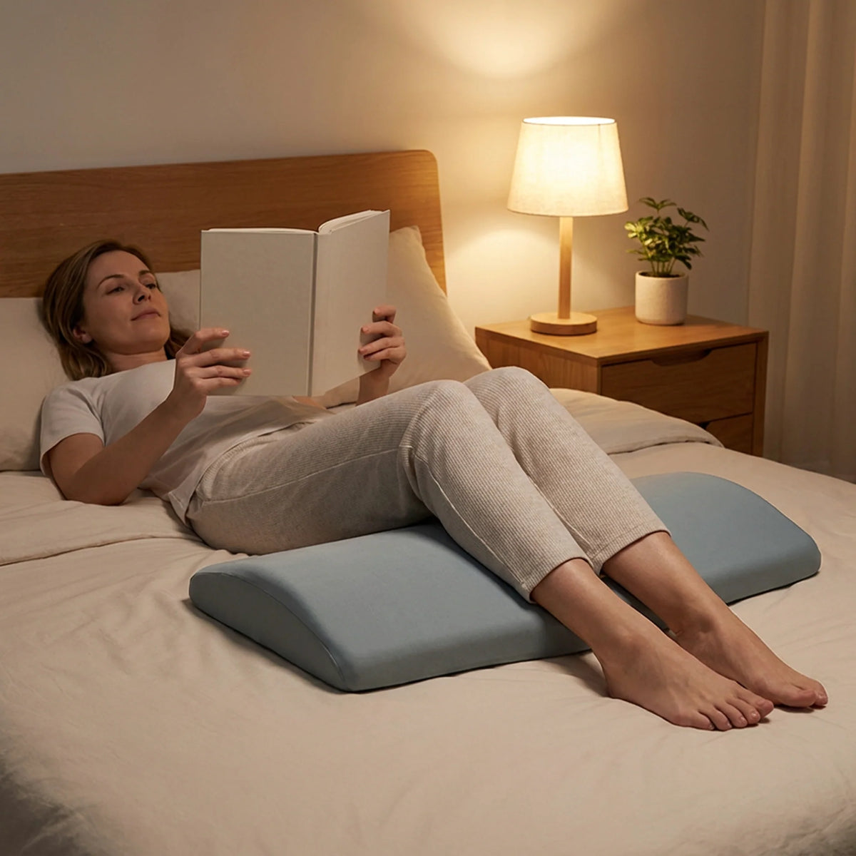 Lumbar Support Pillow Memory Foam Tapered Edge