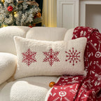 Lumbar Throw Pillow Tufted Chenille Lettering Piped Edge