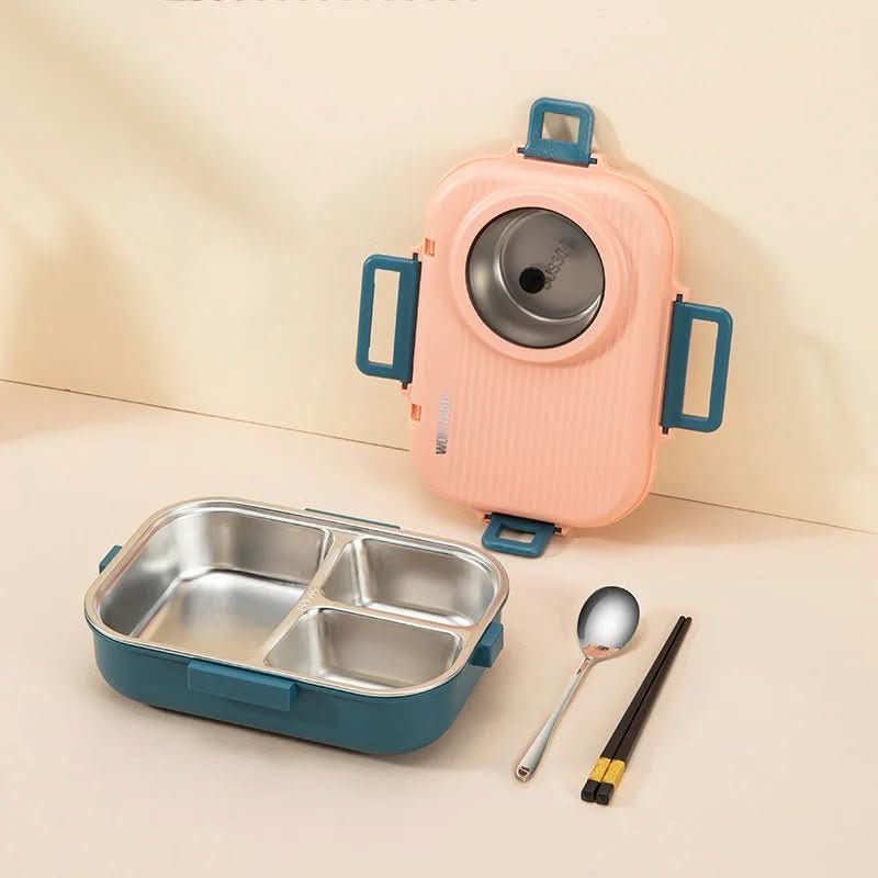 Lunch Box Leak-Proof 3 Compartments Stainless Steel