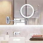 Makeup Mirror Touch-Controlled LED Rechargeable 10x Magnification