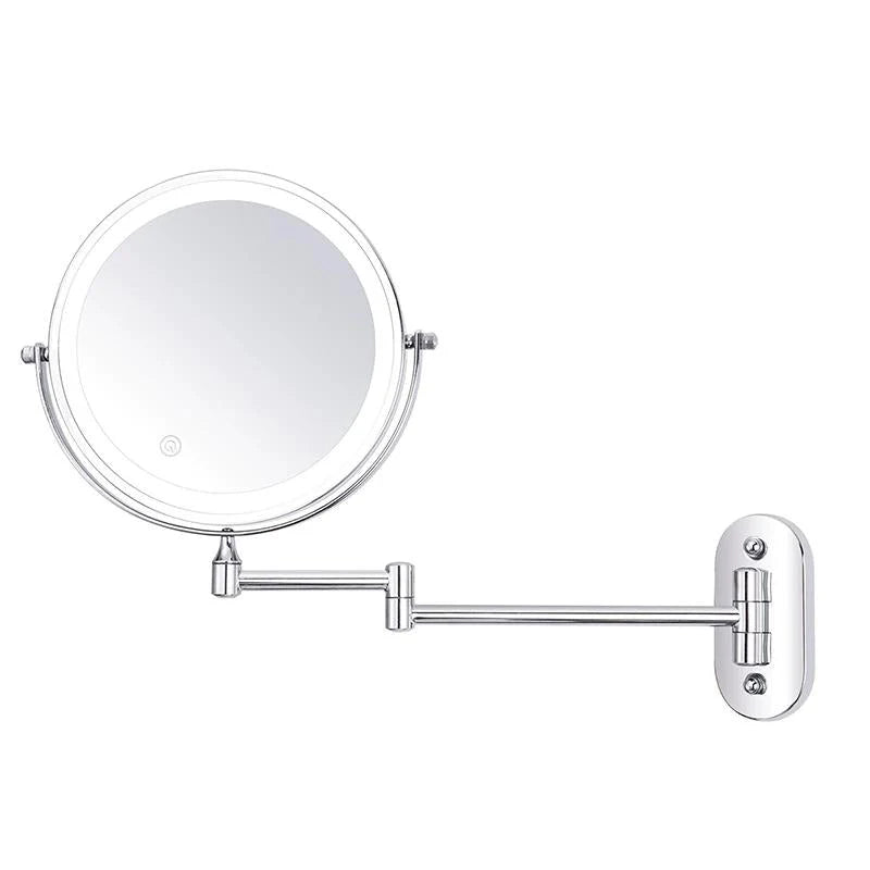 Makeup Mirror Touch-Controlled LED Rechargeable 10x Magnification