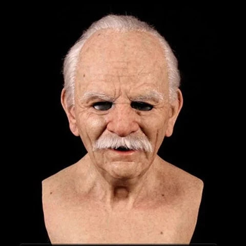Mask Full Head Hyperrealistic Silicone Extended Chest Bib