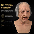 Mask Full Head Hyperrealistic Silicone Extended Chest Bib