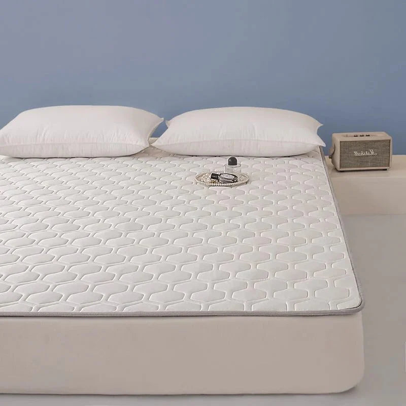 Mattress Pad Temperature-Regulating Quilted Air-Channel Anti-Slip Backing