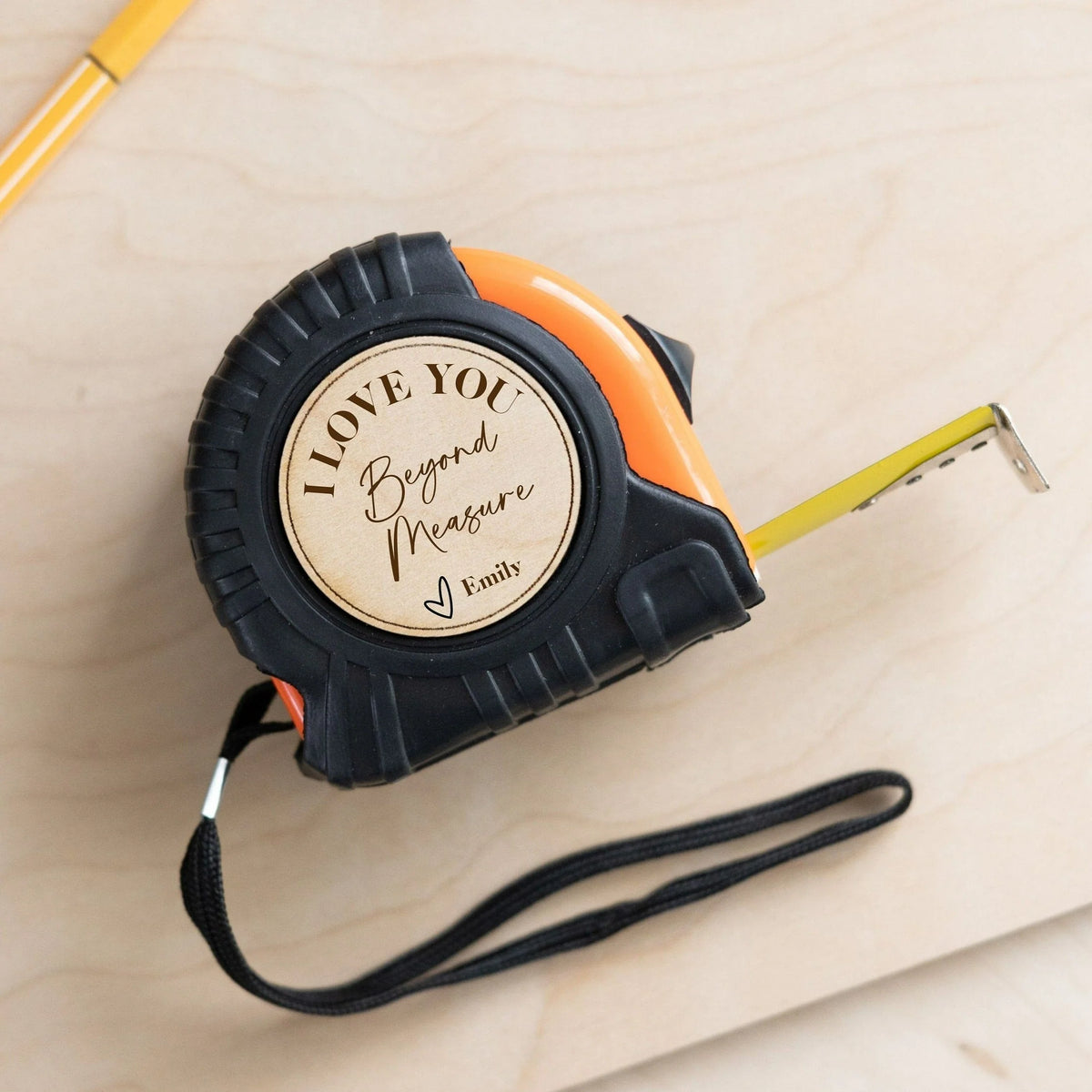 Measuring Tape & Hammer Set Laser Engraved Wood Handle