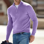 Men's Sweater Lightweight Cashmere Zip-Front
