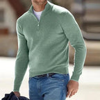 Men's Sweater Lightweight Cashmere Zip-Front