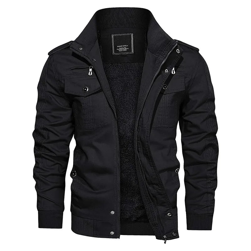 Men's Utility Jacket Windproof & Wear-Resistant Multiple Pockets