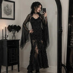 Mesh Shrug Cropped Bat Sleeves