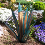 Metal Agave Plant Rust-Finished Weather-Resistant Steel