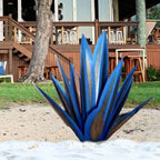 Metal Agave Plant Rust-Finished Weather-Resistant Steel